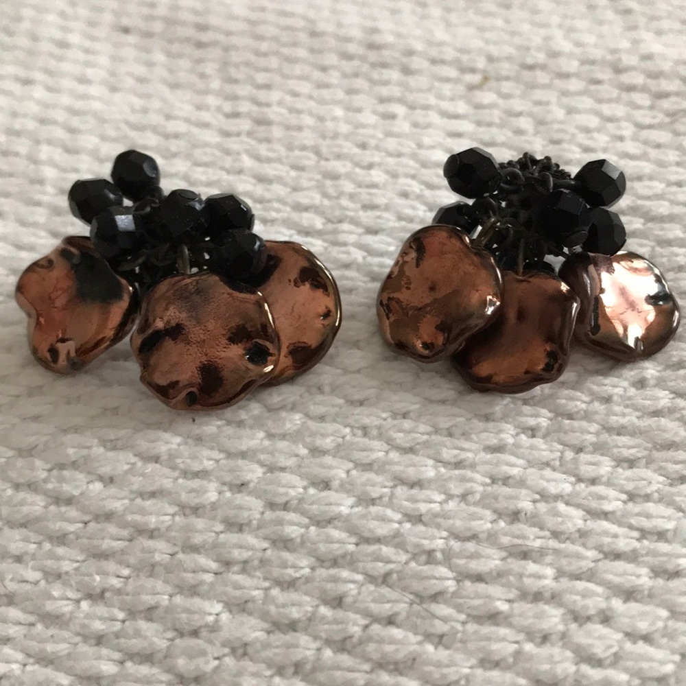 Signed Miriam Haskell clip on earrings